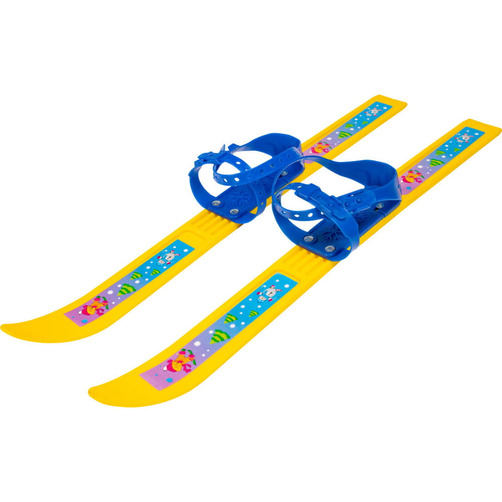 Лыжи детские Олимпик-спорт Мишки 66 см с палками (12) 330276-00
